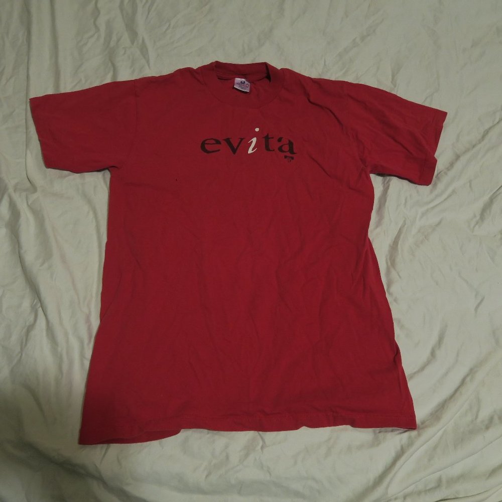 VTG Evita Broadway 1978 Musical Promo T-Shirt Andrew Lloyd Webber